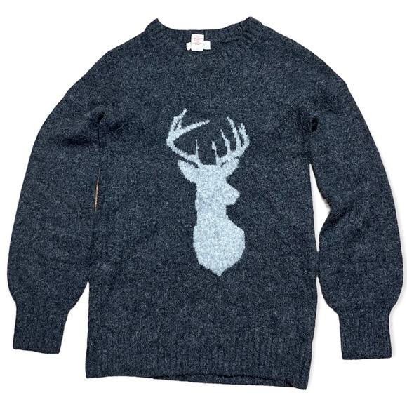Anthropologie Yes Lola Alpaca Wool Blend Deer Sweater Sz XS - Picture 1 of 11
